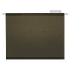 Universal Deluxe Reinforced Recycled Hanging File Folders, Letter Size, 1/5-Cut Tabs, Standard Green, 25/Box