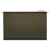 Universal Deluxe Reinforced Recycled Hanging File Folders, Legal Size, 1/5-Cut Tabs, Standard Green, 25/Box