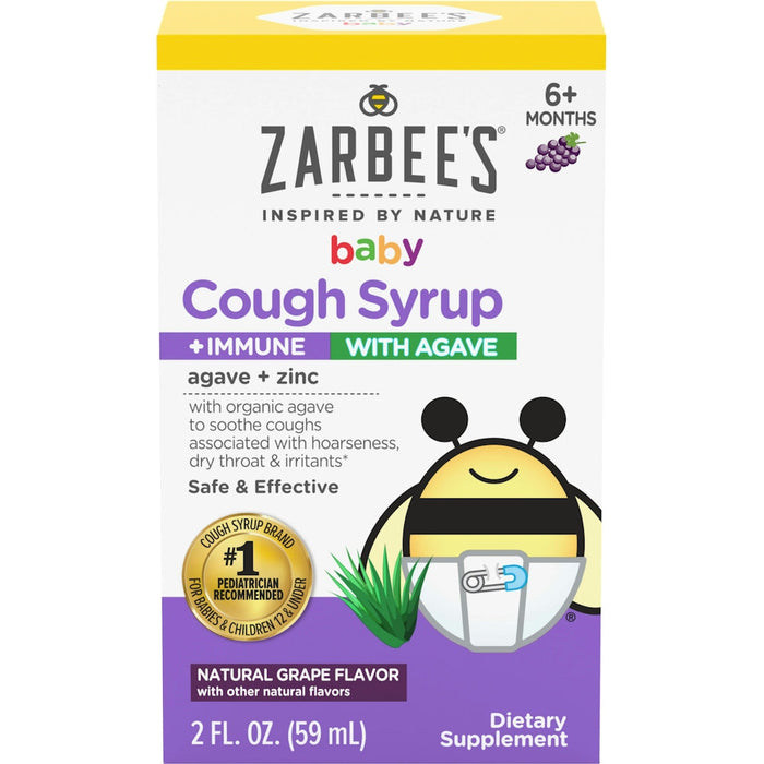 Zarbee's Cough Syrup Immune, Natural Grape Flavor, Baby 2 Fl Oz by Pasteur Pharmacy