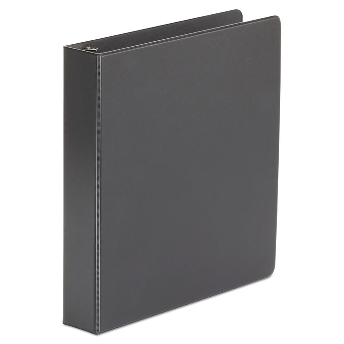 Universal Economy Non-View Round Ring Binder, 3 Rings, 1.5" Capacity, 11 x 8.5, Black