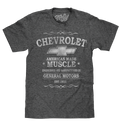 Chevrolet American Made Muscle T-Shirt - Gray by Tee Luv