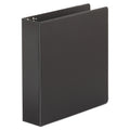 Universal Economy Non-View Round Ring Binder, 3 Rings, 2" Capacity, 11 x 8.5, Black, 4/Pack