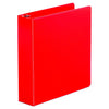 Universal Economy Non-View Round Ring Binder, 3 Rings, 2" Capacity, 11 x 8.5, Red
