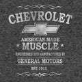 Chevrolet American Made Muscle T-Shirt - Gray by Tee Luv