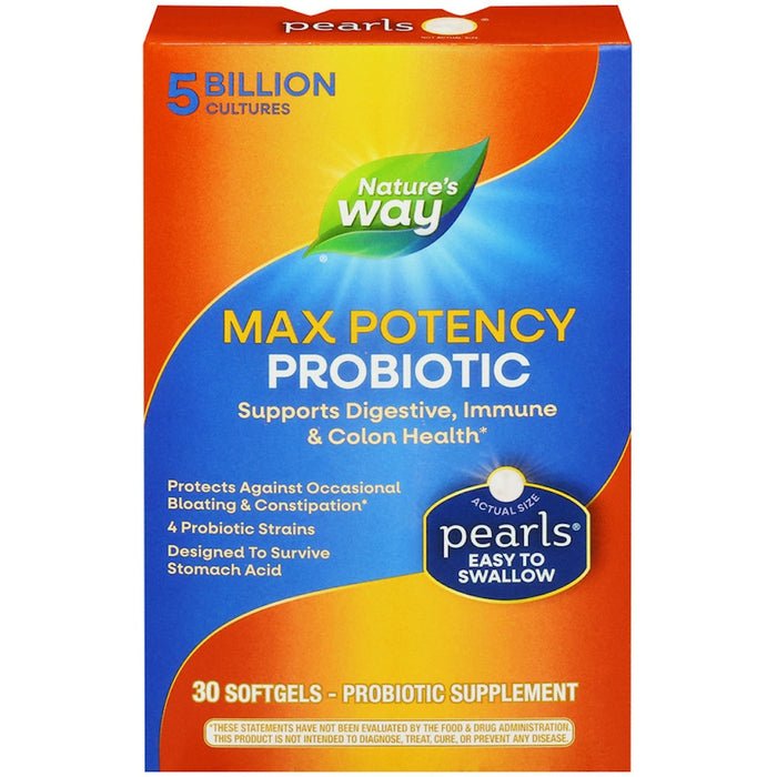Nature's Way Max Potency Probiotic 30 Softgels by Pasteur Pharmacy