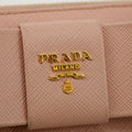 Prada Saffiano Light Pink Bow Zip Around Wallet #3117 by Bolt Boutique