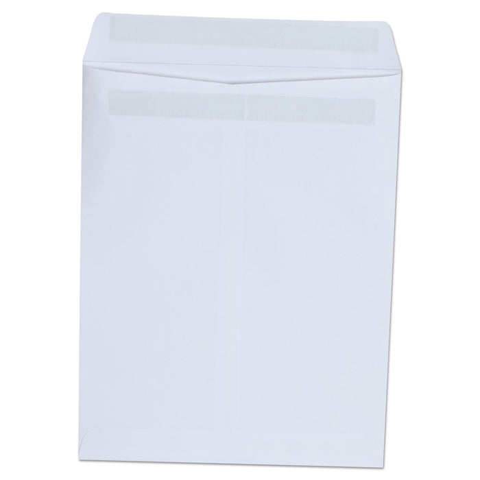 Universal Self-Stick Open End Catalog Envelope, #10 1/2, Square Flap, Self-Adhesive Closure, 9 x 12, White, 100/Box
