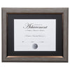 DAX 2-Tone 11 x 14 Document Frame, 8.5 x 11 Insert, Gray/Gold Frame, Black Mat
