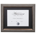 DAX 2-Tone 11 x 14 Document Frame, 8.5 x 11 Insert, Gray/Gold Frame, Black Mat