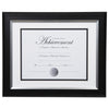 DAX 2-Tone 11 x 14 Document Frame, 8.5 x 11 Insert, Black/Silver Frame, White Mat