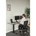 Alera 2-Stage Electric Adjustable Table Base, 48 to 72w x 24 to 36d x 27.5 to 47.2h, Black