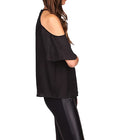 Michael Michael Kors Cold-Shoulder Cheetah-Print Top by Vanessa Jane