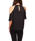 Michael Michael Kors Cold-Shoulder Cheetah-Print Top by Vanessa Jane