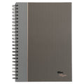TOPS Royale Wirebound Business Notebooks, 1 Subject, Medium/College Rule, Black/Gray Cover, 11.75 x 8.25, 96 Sheets