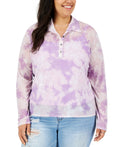 Love Fire Plus Size Tie-Dye Printed Polo Shirt by Vanessa Jane