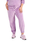 Love, Fire Trendy Plus Size Velour Jogger Pants, Size 3X by Vanessa Jane