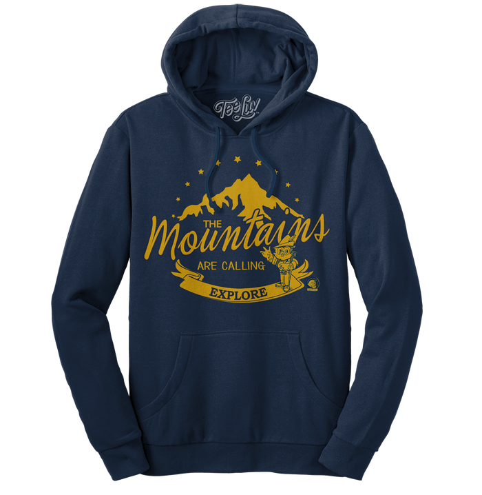 Woodsy Owl Explore Pullover Hooded Sweatshirt - Navy by Tee Luv