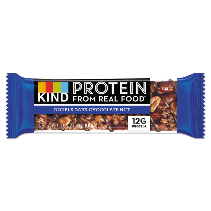 KIND Protein Bars, Double Dark Chocolate, 1.76 oz, 12/Pack