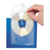 Baumgartens CD Pocket, 1 Disc Capacity, Clear/White, 5/Pack