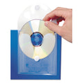 Baumgartens CD Pocket, 1 Disc Capacity, Clear/White, 5/Pack