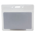 SICURIX Badge Holder, Horizontal, 2.13 x 3.38, Clear, 12/Pack