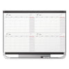 Quartet Prestige 2 Magnetic Total Erase 4-Month Calendar, 36 x 24, Graphite Color Frame