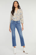 NYDJ Womens Marilyn Straight Ankle Jeans in Petite, Size 0P by Vanessa Jane