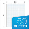 TOPS Cross Section Pads, Cross-Section Quadrille Rule (5 sq/in, 1 sq/in), 50 White 8.5 x 11 Sheets