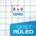 TOPS Cross Section Pads, Cross-Section Quadrille Rule (8 sq/in, 1 sq/in), 50 White 8.5 x 11 Sheets