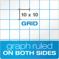 TOPS Cross Section Pads, Cross-Section Quadrille Rule (10 sq/in, 1 sq/in), 50 White 8.5 x 11 Sheets