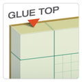 TOPS Engineering Computation Pads, Cross-Section Quad Rule (5 sq/in, 1 sq/in), Black/Green Cover, 100 Green-Tint 8.5 x 11 Sheets