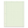 TOPS Engineering Computation Pads, Cross-Section Quadrille Rule (5 sq/in, 1 sq/in), Green Cover, 100 Green-Tint 8.5 x 11 Sheets