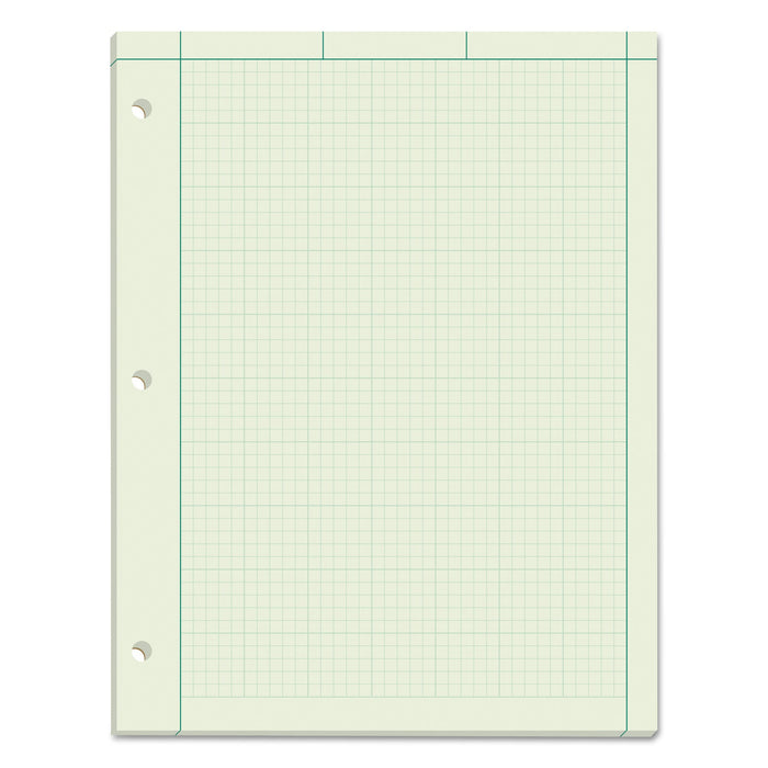TOPS Engineering Computation Pads, Cross-Section Quadrille Rule (5 sq/in, 1 sq/in), Green Cover, 100 Green-Tint 8.5 x 11 Sheets
