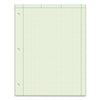 TOPS Engineering Computation Pads, Cross-Section Quad Rule (5 sq/in, 1 sq/in), Black/Green Cover, 100 Green-Tint 8.5 x 11 Sheets