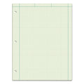 TOPS Engineering Computation Pads, Cross-Section Quad Rule (5 sq/in, 1 sq/in), Black/Green Cover, 100 Green-Tint 8.5 x 11 Sheets