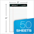 TOPS Docket Ruled Perforated Pads, Narrow Rule, 50 White 5 x 8 Sheets, 12/Pack