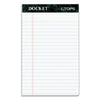 TOPS Docket Ruled Perforated Pads, Narrow Rule, 50 White 5 x 8 Sheets, 12/Pack