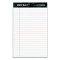 TOPS Docket Ruled Perforated Pads, Narrow Rule, 50 White 5 x 8 Sheets, 12/Pack