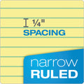 Ampad Double Sheet Pads, Narrow Rule, 100 Canary-Yellow 8.5 x 11.75 Sheets