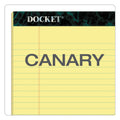 TOPS Docket Ruled Perforated Pads, Wide/Legal Rule, 50 Canary-Yellow 8.5 x 11.75 Sheets, 12/Pack