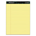 TOPS Docket Ruled Perforated Pads, Wide/Legal Rule, 50 Canary-Yellow 8.5 x 11.75 Sheets, 12/Pack