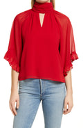 Vince Camuto Cutout Flutter-Sleeve Top, Size XS by Vanessa Jane