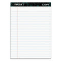 TOPS Docket Ruled Perforated Pads, Wide/Legal Rule, 50 White 8.5 x 11.75 Sheets, 6/Pack