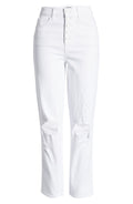 7 For All Mankind High Waist Ripped Button Fly Jeans, Size 24 by Vanessa Jane