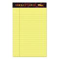 TOPS Docket Gold Ruled Perforated Pads, Narrow Rule, 50 Canary-Yellow 5 x 8 Sheets, 12/Pack
