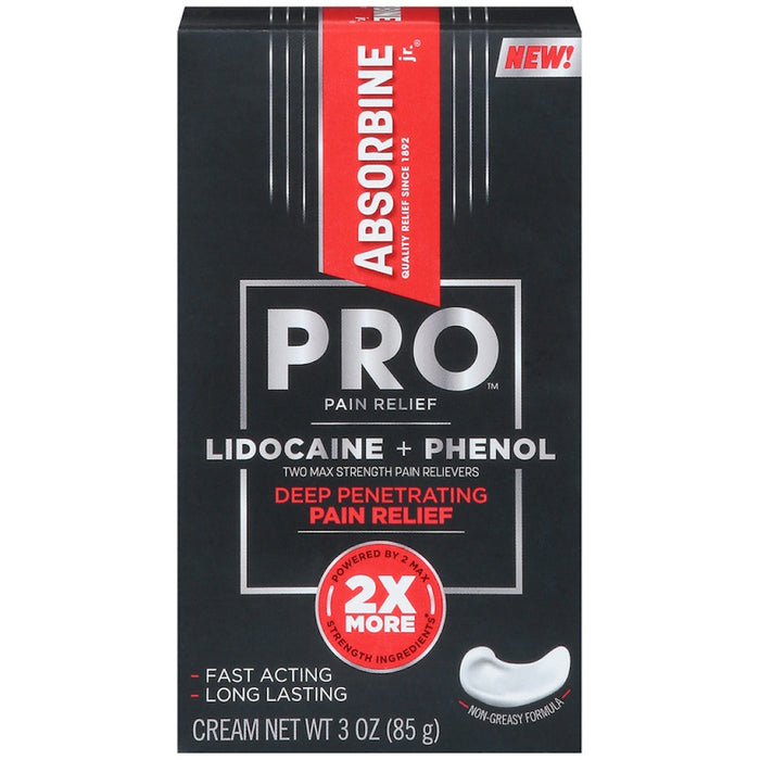 Absorbine Deep Penetrating Pain Relief, Lidocaine + Phenol, Two Max Strength, Cream by Pasteur Pharmacy