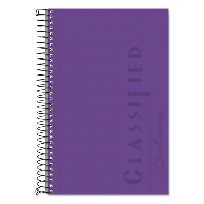 TOPS Color Notebooks, 1 Subject, Narrow Rule, Orchid Cover, 8.5 x 5.5, 100 Orchid Sheets