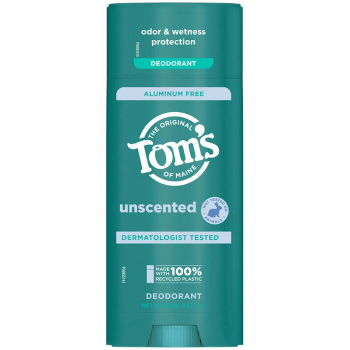 Tom's of Maine Aluminum Free Unscented Deodorant 3.25 Oz by Pasteur Pharmacy