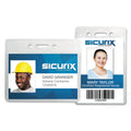 SICURIX Sicurix Proximity Badge Holder, Horizontal, 4w x 3h, Clear, 50/Pack