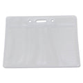 SICURIX Sicurix Vinyl Badge Holder, 4 x 3, Clear, 50/Pack